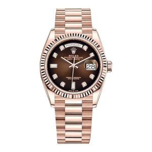 Rolex Day-Date 128235 “Brown Ombre Dial” Top Grade Clone 1:1