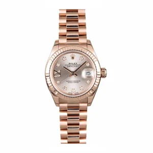 Rolex Lady-Datejust 279175 Everose Gold Authentic Copy 1:1