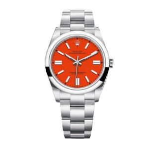 Rolex Oyster Perpetual 126000 “Coral Red Dial” Ultra Detailed Clone