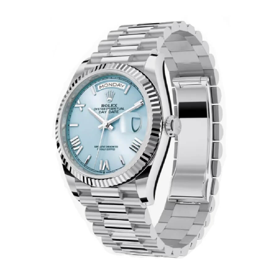 Rolex Day-Date 228236 “Ice Blue Grooved” Super Clone Quality - Image 2