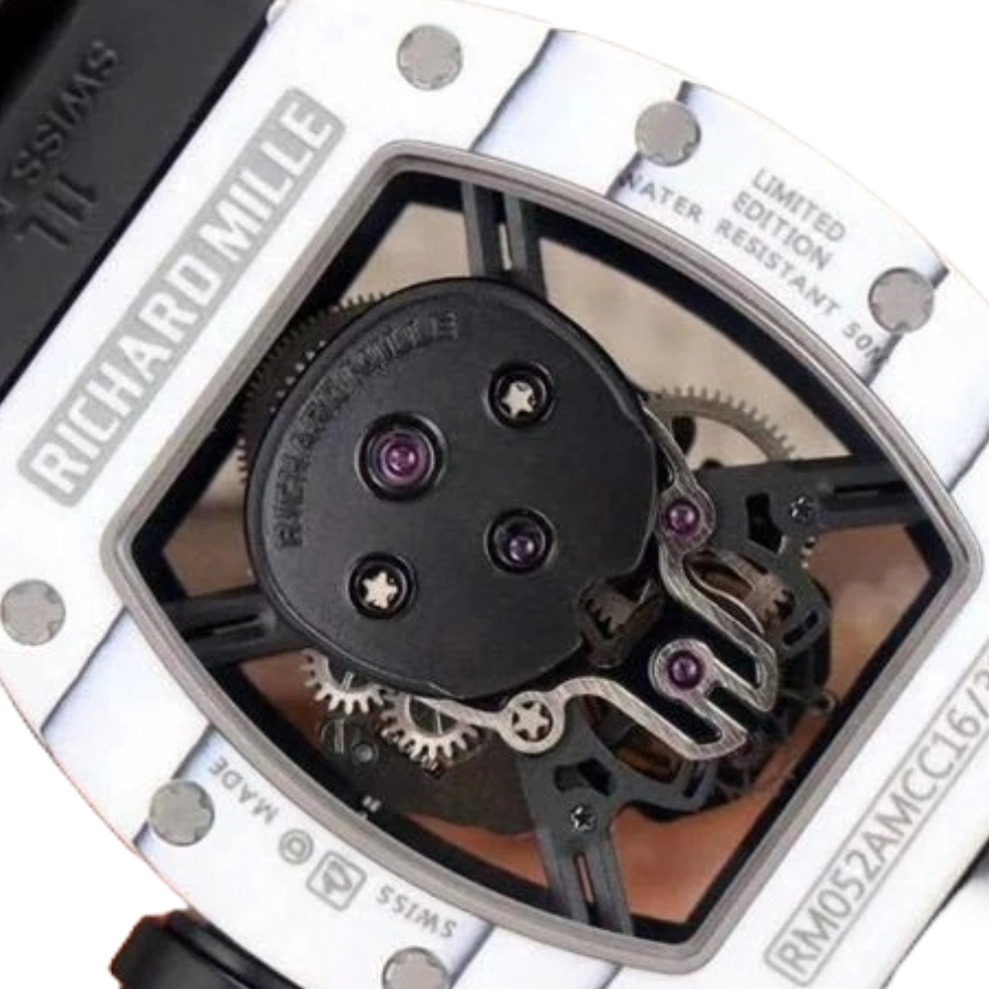 Richard Mille RM 52-01 Tourbillon “Skull” White True Replica 1:1 - Image 4