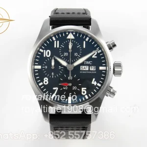 IWC Pilot Chrono IW3881105 SS APSF Black Dial on Black Nylon Strap A69385