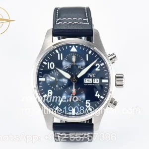 IWC Pilot’s Watch IW388102 BLSF Performance Chronograph 41mm SS Blue Dial On Blue Rubber Strap A7750 to 69385
