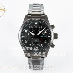 IWC Pilot’s Watch IW388307 BLSF Performance Chronograph 41mm Mercedes-AMG F1 Team SS Black Dial On Black EasX-CHANGE System Ceramic Strap A7750 to 69385
