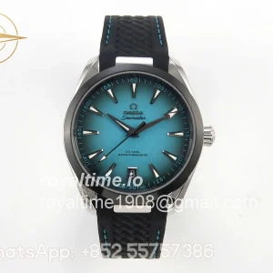 Omega Aqua Terra 150M 41mm SS VSF Turquoise Dial PVD Bezel on Rubber Strap VS8900