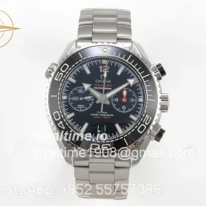 Omega Planet Ocean 600M Chrono SS VRF Black Bezel Black Dial on SS Bracelet A9900