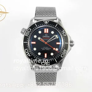 Omega Seamaster 300M Diver SS ORF Black/Orange Dial on SS Mesh Bracelet OR8806