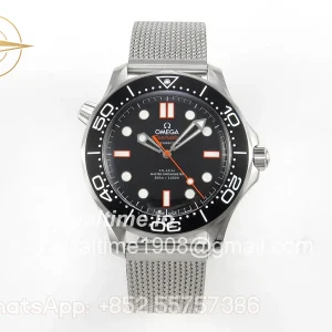 Omega Seamaster 300M Diver SS VSF Black/Orange Dial on SS Mesh Bracelet VS8806