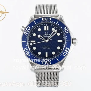 Omega Seamaster Diver 300M James Bond 007 60th Anniversary VSF Blue Dial on Mesh Bracelet A8806