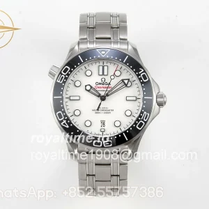 Omega Seamaster Diver 300M SS ORF Black Ceramic White Dial on SS Bracelet OR8800