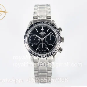 Omega Speedmaster Racing Master SS HKF Black Dial on SS Bracelet A7750