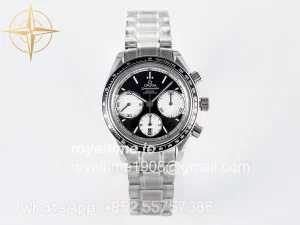 Omega Speedmaster Racing Master SS HKF Black/White Dial on SS Bracelet A7750