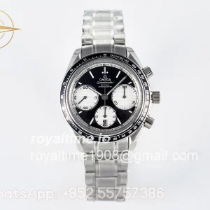 Omega Speedmaster Racing Master SS HKF Black/White Dial on SS Bracelet A7750