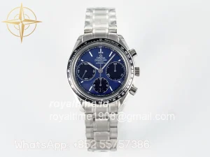 Omega Speedmaster Racing Master SS HKF Blue/Black Dial on SS Bracelet A7750