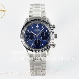 Omega Speedmaster Racing Master SS HKF Blue/Black Dial on SS Bracelet A7750