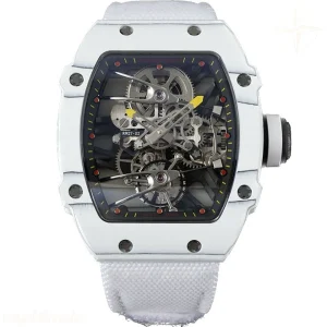 Richard Mille RM 027-02 Tourbillon Rafael Nadal White NTPT on White Nylon Strap