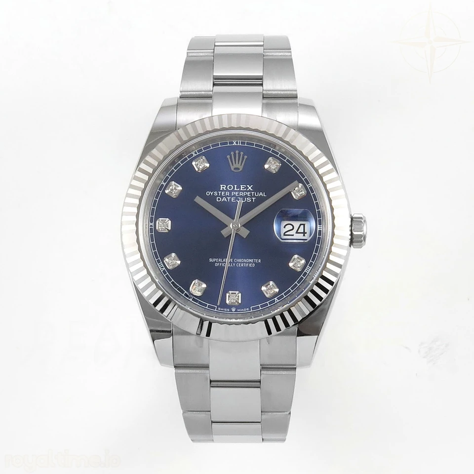 Rolex DateJust 41mm 126334 ARF Blue Diamonds Dial on Oyster Bracelet DD3235