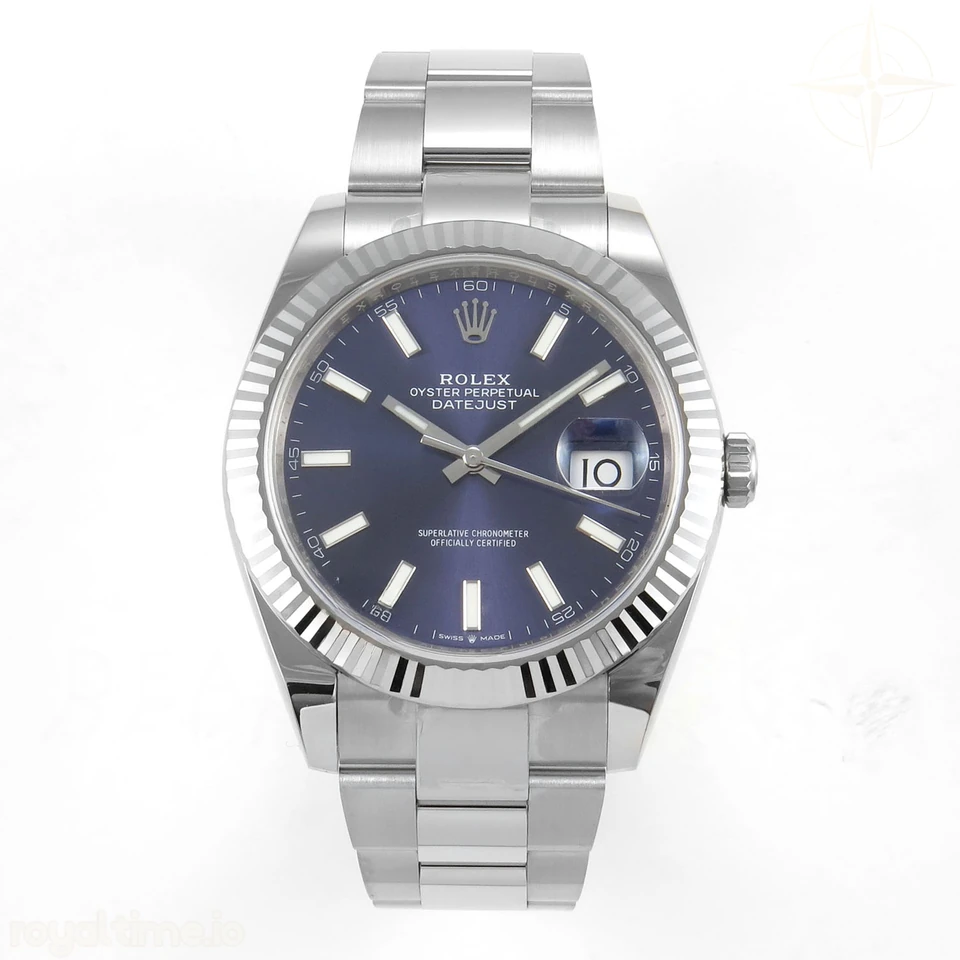 Rolex DateJust 41mm 126334 ARF Blue Stick Dial on Oyster Bracelet DD3235