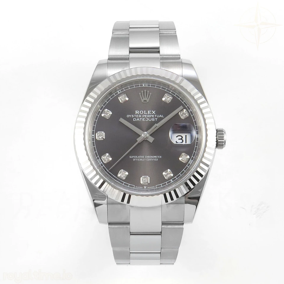Rolex DateJust 41mm 126334 ARF Gray Diamonds Dial on Oyster Bracelet DD3235