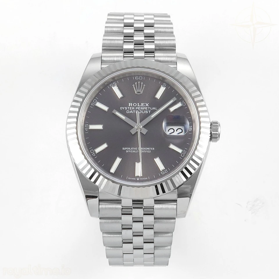 Rolex DateJust 41mm 126334 ARF Gray Stick Dial on Jubilee Bracelet DD3235