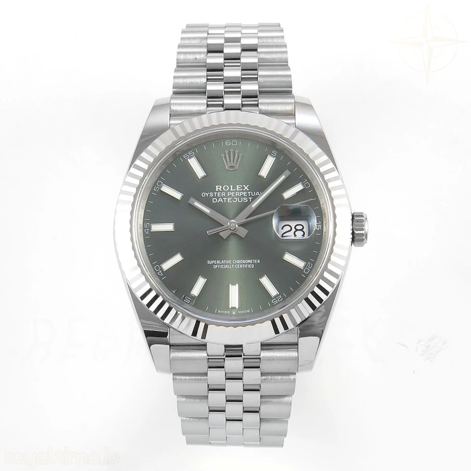 Rolex DateJust 41mm 126334 ARF Green Stick Dial on Jubilee Bracelet DD3235