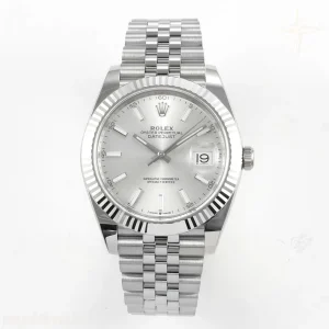 Rolex DateJust 41mm 126334 ARF Sliver Stick Dial on Jubilee Bracelet DD3235