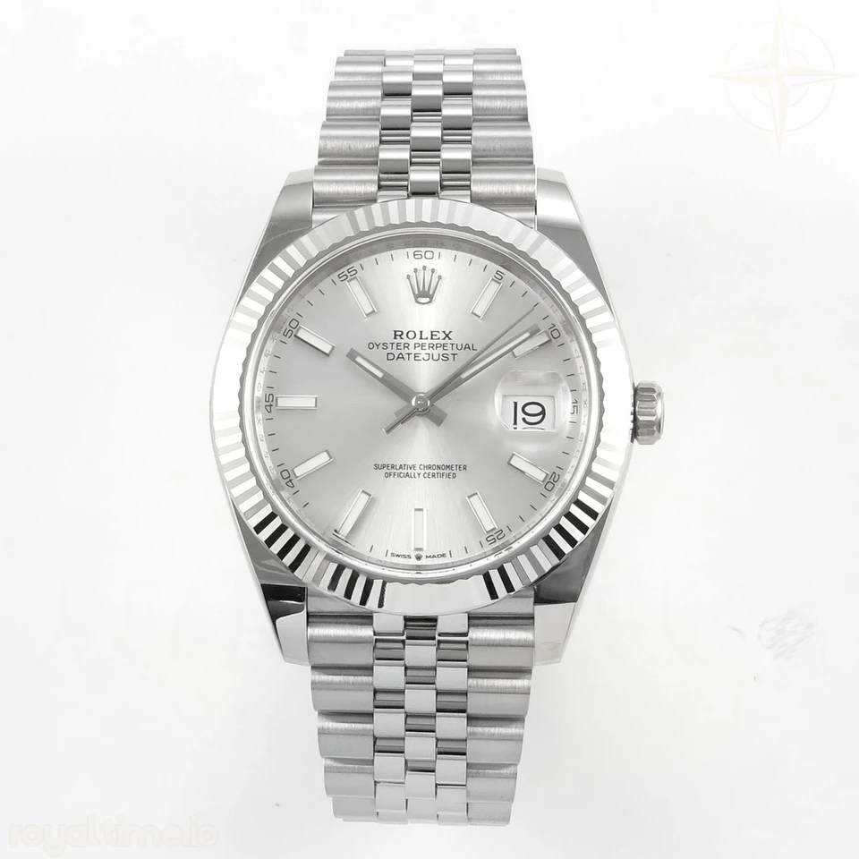 Rolex DateJust 41mm 126334 ARF Sliver Stick Dial on Jubilee Bracelet DD3235