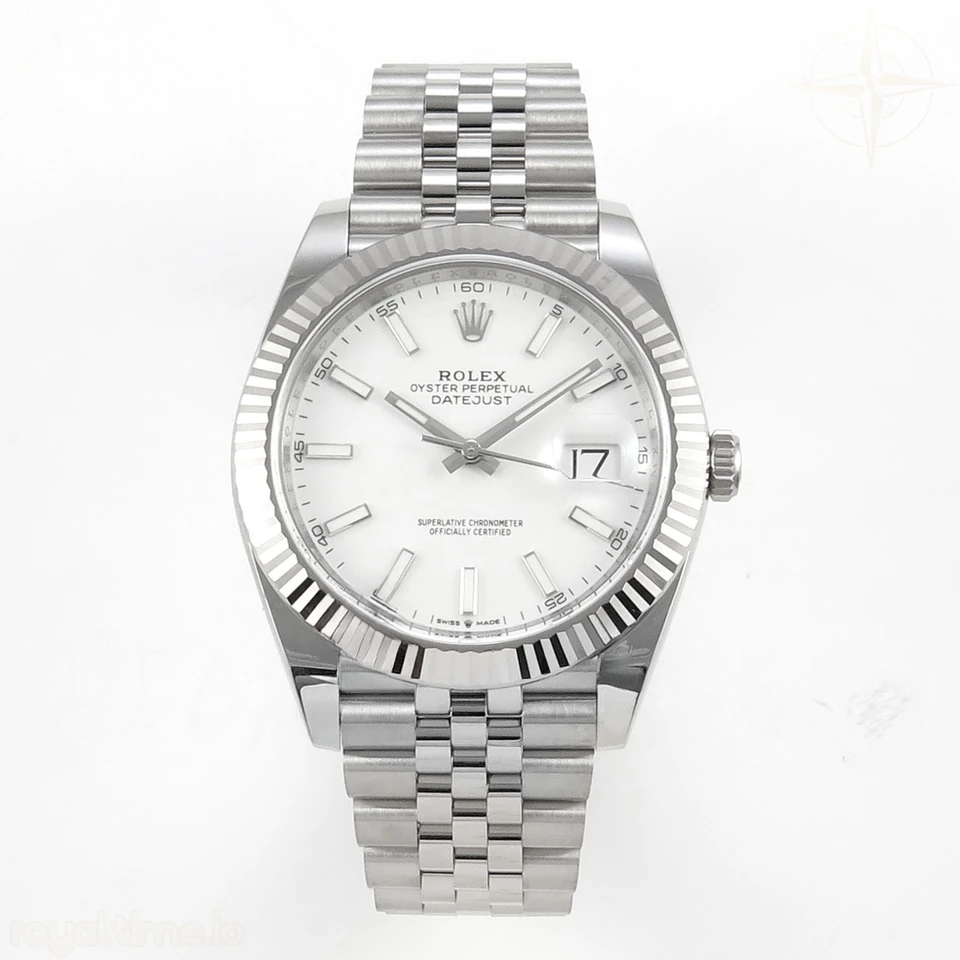 Rolex DateJust 41mm 126334 ARF White Stick Dial on Jubilee Bracelet DD3235