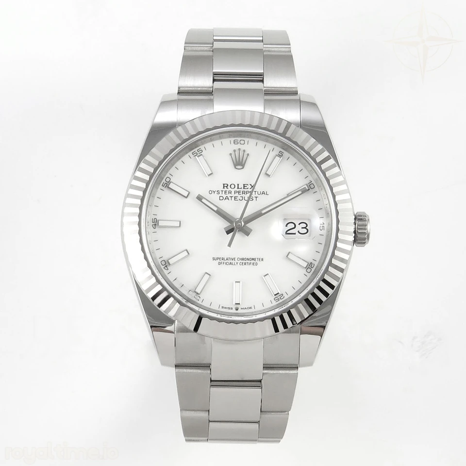 Rolex DateJust 41mm 126334 ARF White Stick Dial on Oyster Bracelet DD3235
