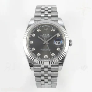Rolex DateJust 41mm 126334 Clean Plus Gray Diamonds Dial on Jubilee Bracelet DD3235