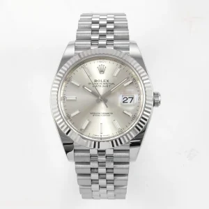 Rolex DateJust 41mm 126334 Clean Plus Silver Stick Dial on Jubilee Bracelet DD3235