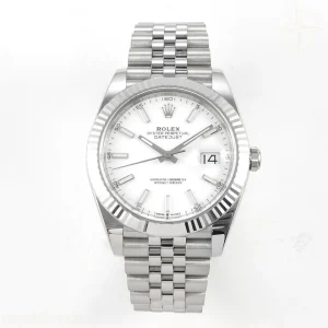 Rolex DateJust 41mm 126334 Clean Plus White Stick Dial on Jubilee Bracelet DD3235