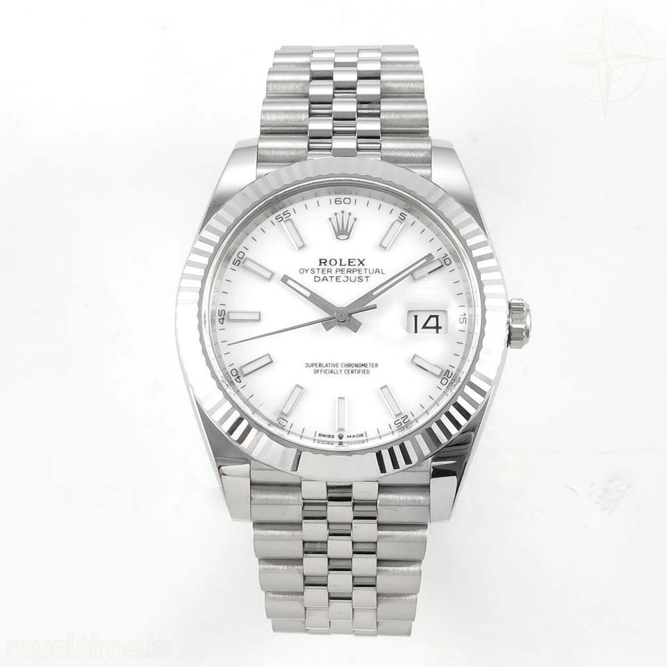 Rolex DateJust 41mm 126334 Clean Plus White Stick Dial on Jubilee Bracelet DD3235