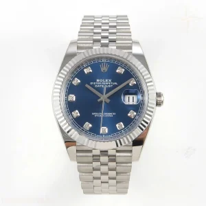 Rolex Datejust 126334 41mm Clean Plus 904L Blue Diamonds Dial on Jubilee Bracelet VR3235