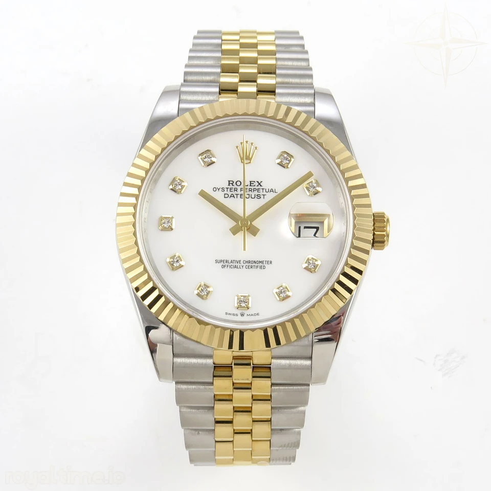 Rolex DateJust 41 126333 QF 904L Steel White MOP Dial on SS/YG Jubilee Bracelet QF3235 (145g)