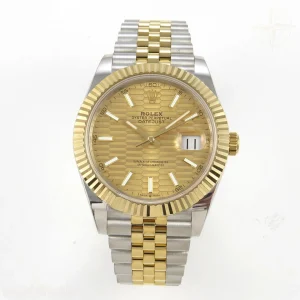 Rolex DateJust 41 126333 QF 904L Steel YG Textured Dial on SS/YG Jubilee Bracelet QF3235 (145g)