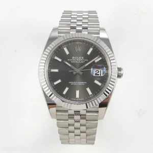 Rolex DateJust 41 126334 Clean Plus 904L Steel Gray Stick Dial on Jubilee Bracelet DD3235