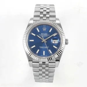 Rolex DateJust 41 126334 SCF 904L Steel Blue Stick Dial on Jubilee Bracelet A3235