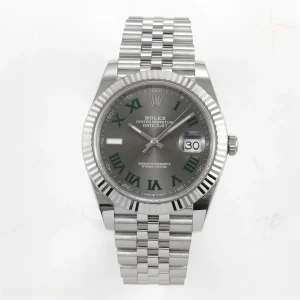 Rolex DateJust 41 126334 SCF 904L Steel Gray Roman Dial on Jubilee Bracelet A3235