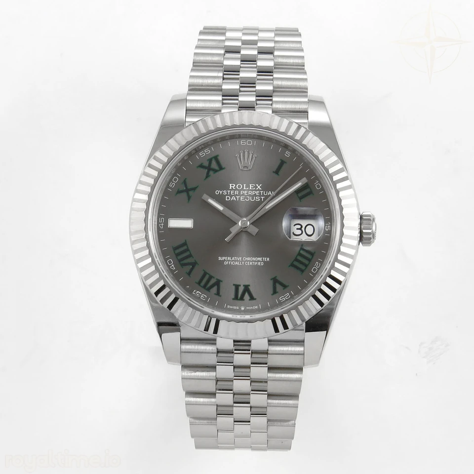 Rolex DateJust 41 126334 SCF 904L Steel Gray Roman Dial on Jubilee Bracelet A3235