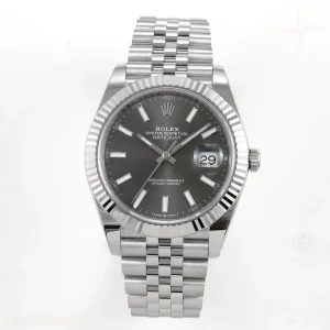 Rolex DateJust 41 126334 SCF 904L Steel Gray Stick Dial on Jubilee Bracelet A3235