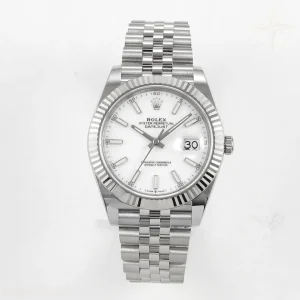 Rolex DateJust 41 126334 SCF 904L Steel White Stick Dial on Jubilee Bracelet A3235