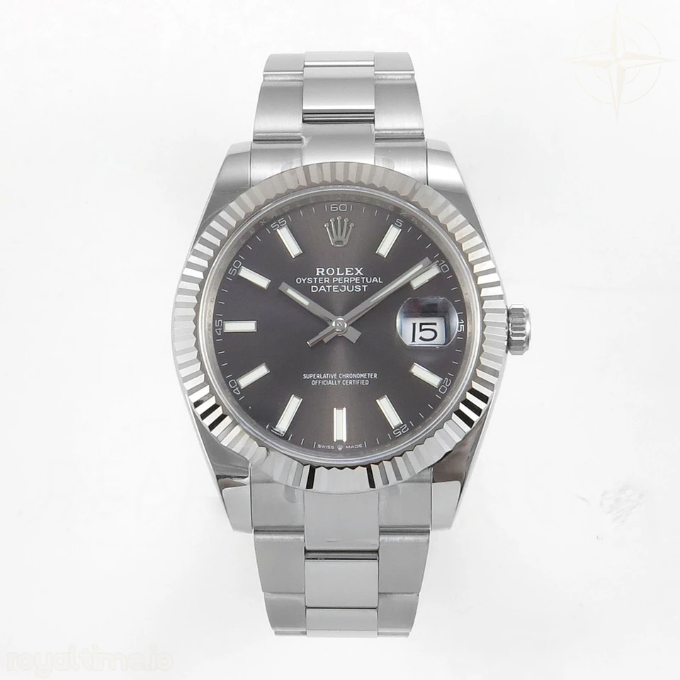 Rolex DateJust 41mm 126334 ARF Gray Stick Dial on Oyster Bracelet DD3235