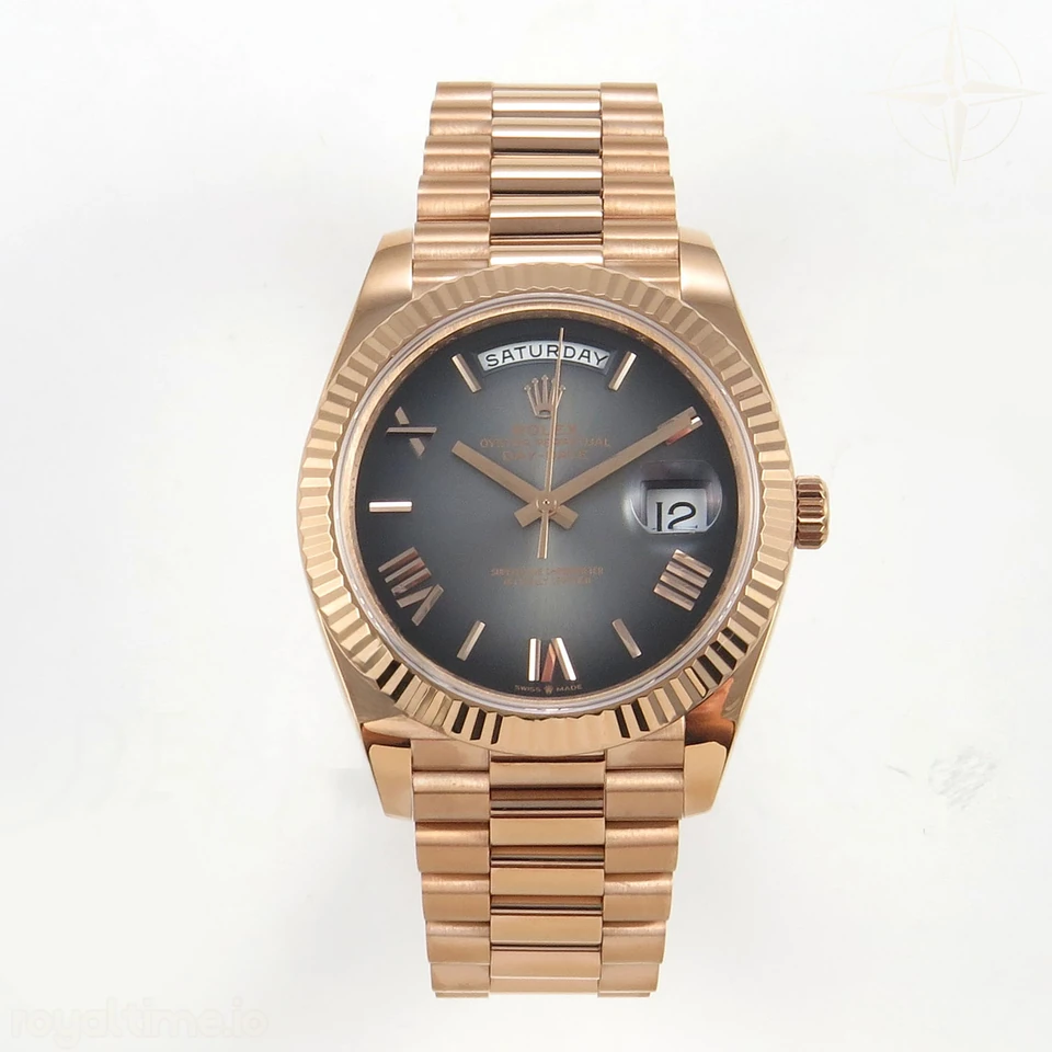 Rolex Day Date 40 RG 228235 QF Gray Roman Dial on President Bracelet VR3255 V8 (190g)