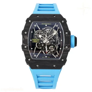 Richard Mille RM 035-01 Rafael Nadal NTPT Carbon on Blue Rubber Strap (Sonic)