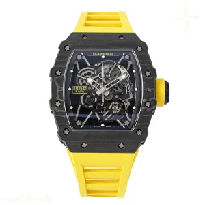 Richard Mille RM 035-01 Rafael Nadal NTPT Carbon on Yellow Rubber Strap (Sonic)