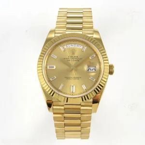 Rolex Day Date 40 YG 228238 QF YG Crystal Dial on President Bracelet VR3255 V8 (190g)