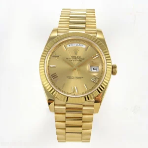 Rolex Day Date 40 YG 228238 QF YG Roman Dial on President Bracelet VR3255 V8 (190g)