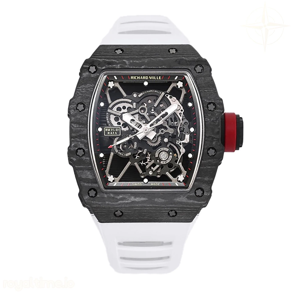 Richard Mille RM 035-01 Rafael Nadal NTPT Carbon White Rubber Strap
