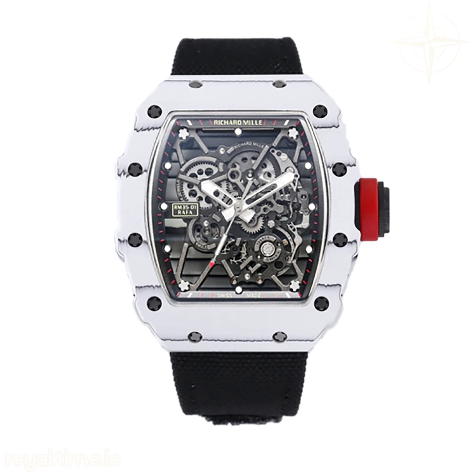 Richard Mille RM 035-01 Rafael Nadal White NTPT on Black Nylon Strap